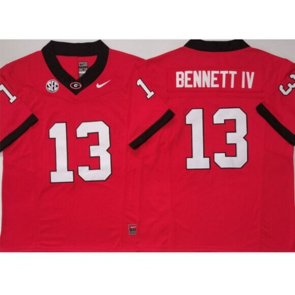 Mens Youths Kids 13 Stetson Bennett IV Red Stitched Jersey - Picture 1 of 1